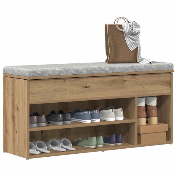 ARDEBO.de - Schuhbank Artisan-Eiche 102x30,5x45 cm Holzwerkstoff