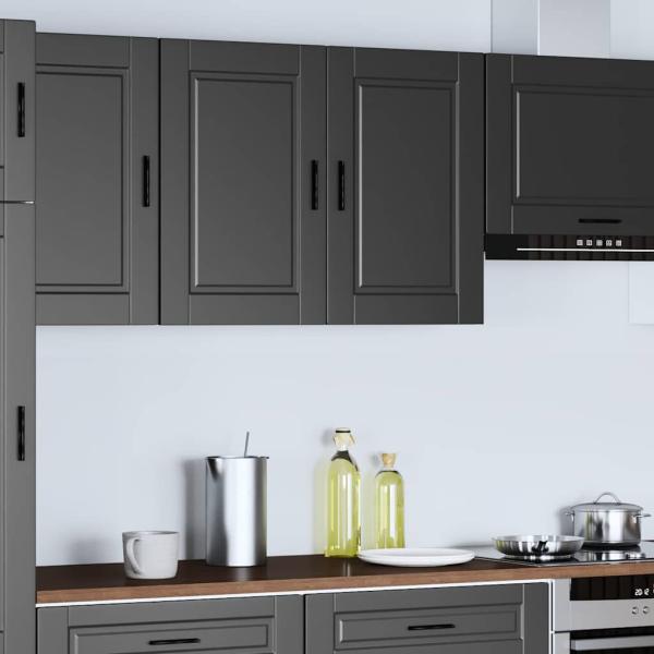 Küchen-Hängeschrank Porto Schwarz Holzwerkstoff