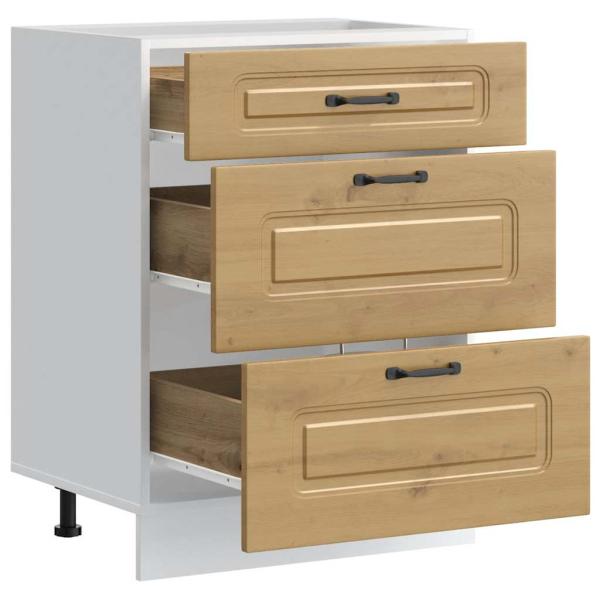 Küchenunterschrank Kalmar Artisan-Eiche Holzwerkstoff