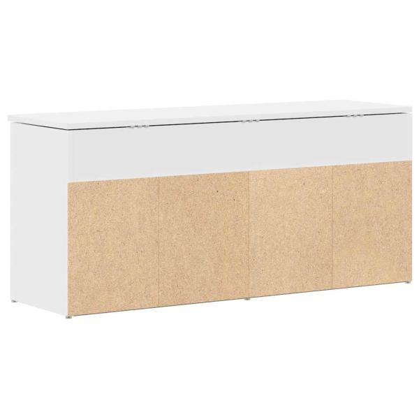 Schuhbank Weiß 102x30,5x45 cm Holzwerkstoff