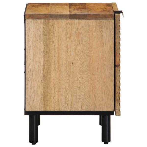 Nachttische 2 Stk. Braun 40x33x46 cm Massivholz Mango