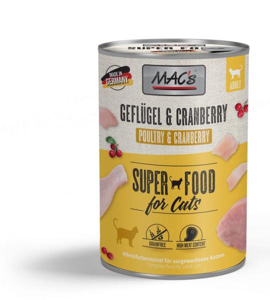 MACs Cat Geflügel & Cranberry 400g (Menge: 6 je Bestelleinheit)