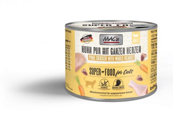 MACs Cat Huhn Pur mit ganzen Herzen 200g (Menge: 6 je Bestelleinheit)