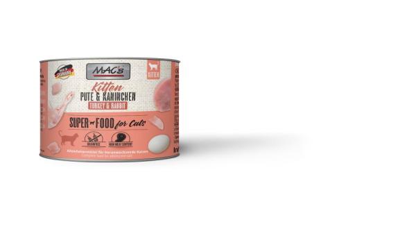 MACs Cat Kitten Pute & Kaninchen 200g (Menge: 6 je Bestelleinheit)