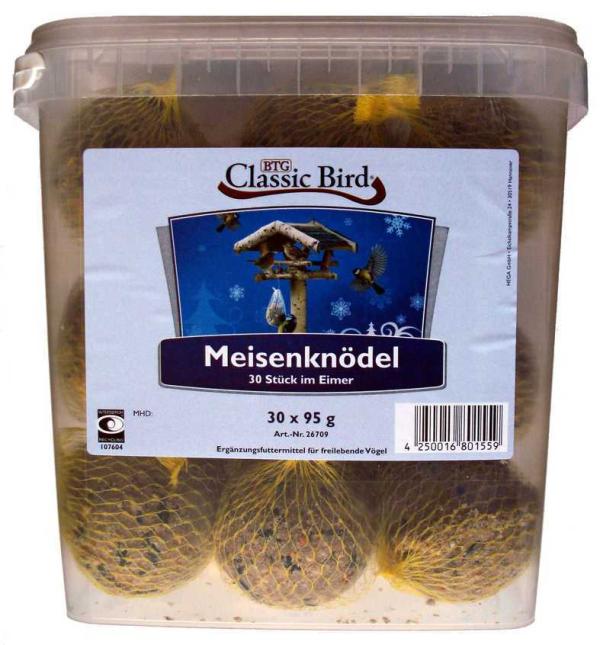 Classic Bird 30 Knödel mit Netz im Eimer