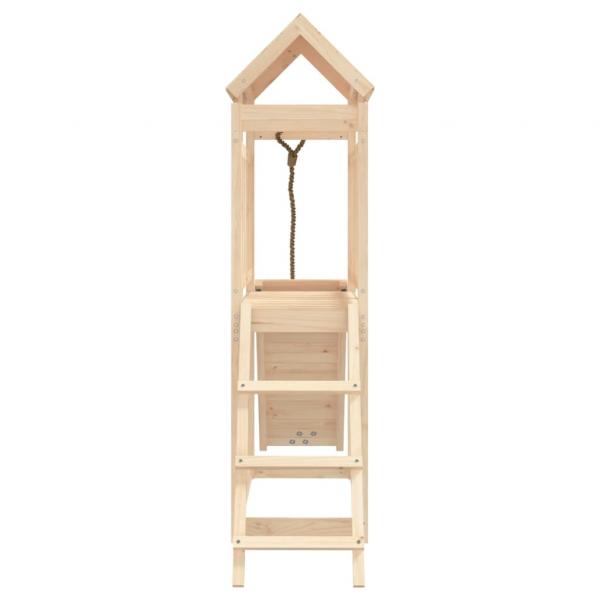 Spielturm mit Kletterwand Massivholz Kiefer