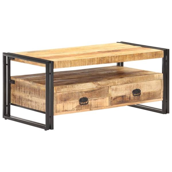 ARDEBO.de - Couchtisch 100x55x45 cm Raues Mangoholz