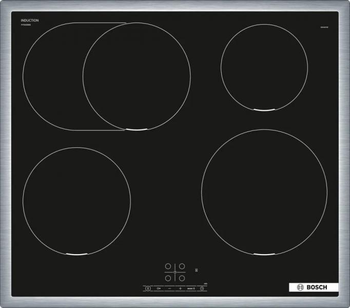 Bosch HBD675CS62 EEK: A+ Einbau-Backofen-Set mit Induktionskochfeld (HBG578BS3 + PIF645BB5E), 60 cm breit, 71 L, Air Fry, 3D-Heißluft, Pyrolytisch+Hydrolytisch, Kindersicherung, Rahmen aufliegend, schwarz