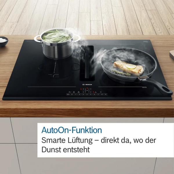 Bosch PVQ711H26E EEK: B Induktionskochfeldabzug, 70 cm breit, 500 m³/h, DirectSelect, Combi Zone, Kindersicherung, Rahmenlos aufliegend