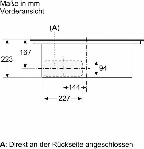 Bosch PVQ711H26E EEK: B Induktionskochfeldabzug, 70 cm breit, 500 m³/h, DirectSelect, Combi Zone, Kindersicherung, Rahmenlos aufliegend