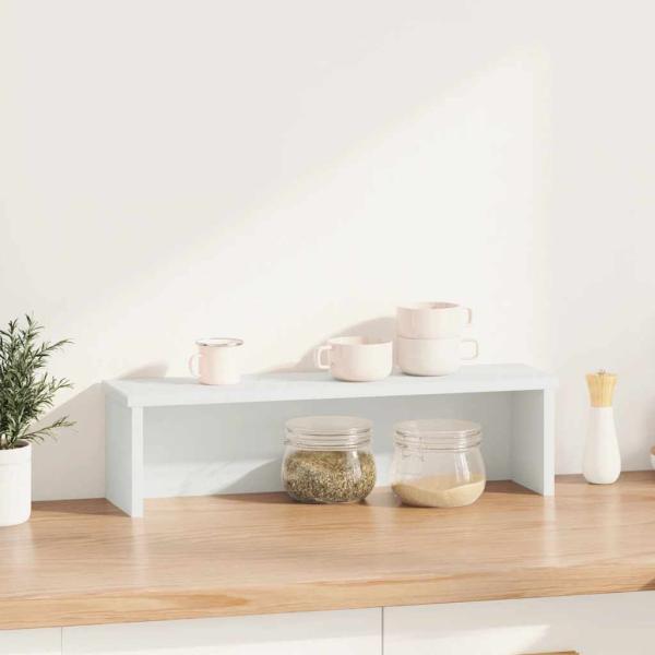 Küchenregal Stapelbar Weiß 50x15x16 cm Holzwerkstoff