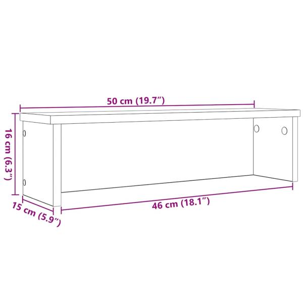 Küchenregal Stapelbar Weiß 50x15x16 cm Holzwerkstoff