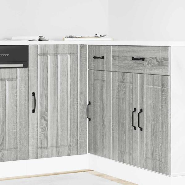 ARDEBO.de - Spülenunterschrank Lucca Grau Sonoma Holzwerkstoff