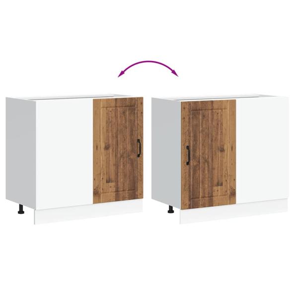 Spülenunterschrank Lucca Altholz-Optik Holzwerkstoff