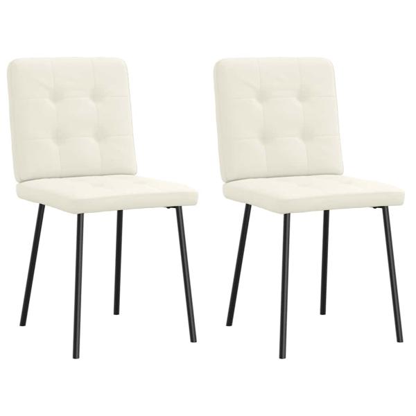 ARDEBO.de - Esszimmerstühle 2 Stk. Creme Samt