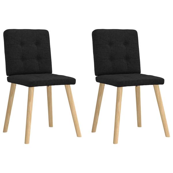 ARDEBO.de - Esszimmerstühle 2 Stk. Schwarz Stoff