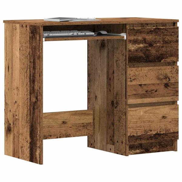 ARDEBO.de - Schreibtisch Altholz-Optik 90x45x76 cm Holzwerkstoff