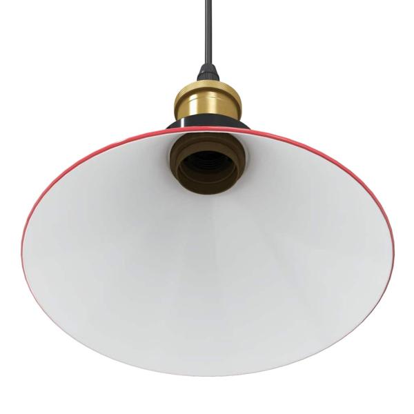 ARDEBO.de - Pendelleuchte Höhenverstellbar E27 Rot Glänzend Ø 22 cm Metall