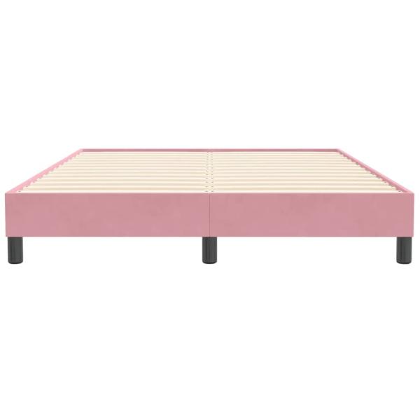 Bettgestell ohne Matratze Rosa 140x210 cm Samt