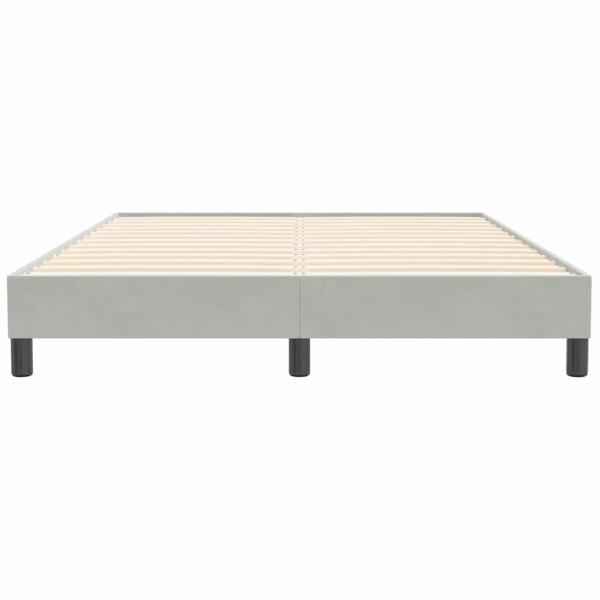 Bettgestell ohne Matratze Hellgrau 140x210 cm Samt
