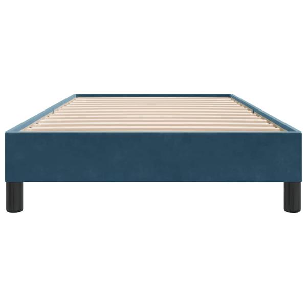 Bettgestell ohne Matratze Dunkelblau 100x220 cm Samt