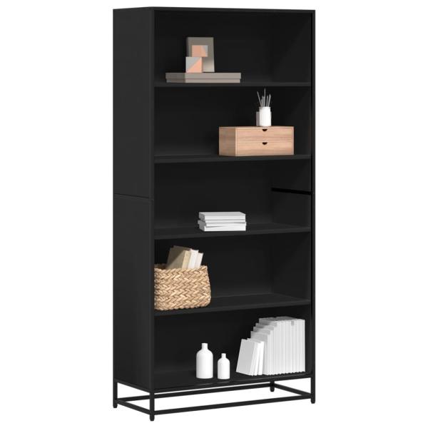 ARDEBO.de - Bücherregal Schwarz 80,5x35x170,5 cm Holzwerkstoff