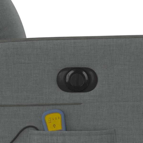 Massagesessel Elektrisch Dunkelgrau Stoff