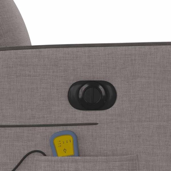 Massagesessel Elektrisch Taupe Stoff