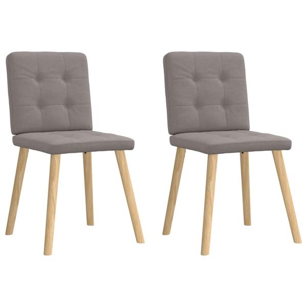ARDEBO.de - Esszimmerstühle 2 Stk. Taupe Stoff