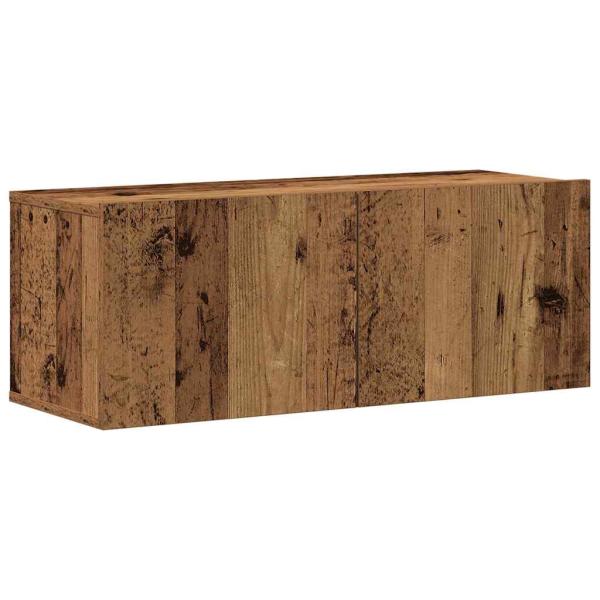 ARDEBO.de - 5-tlg. TV-Schrank-Set Wandmontage Altholz-Optik Holzwerkstoff