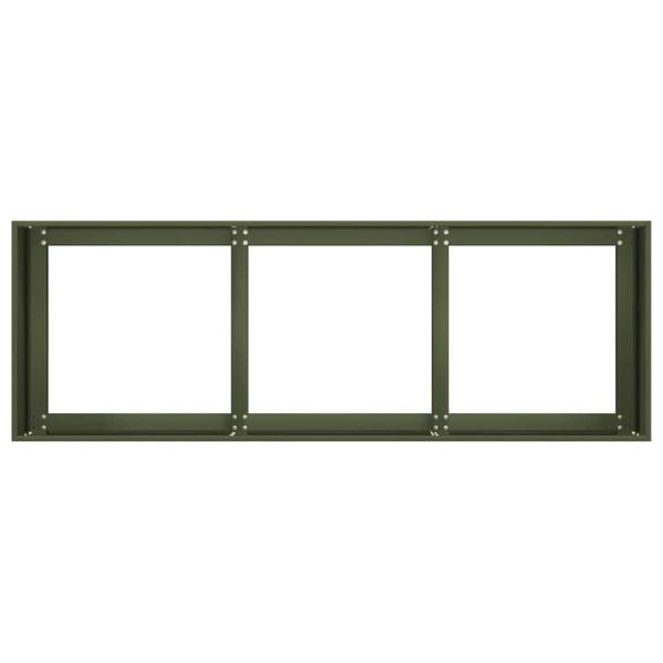 Pflanzk?bel Olivgr?n 120x40x40 cm Kaltgewalzter Stahl