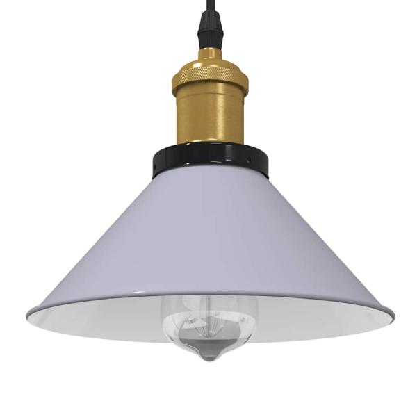ARDEBO.de - Pendelleuchte Höhenverstellbar E27 Grau Glänzend Ø 22 cm Metall