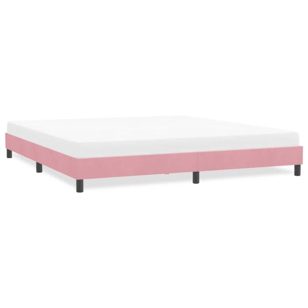 ARDEBO.de - Bettgestell ohne Matratze Rosa 180x210 cm Samt