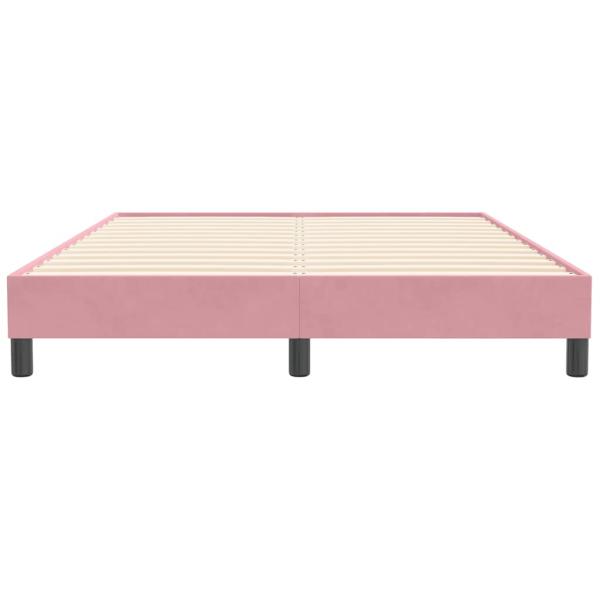 Bettgestell ohne Matratze Rosa 160x210 cm Samt