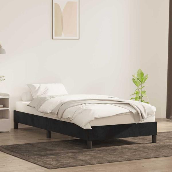 Bettgestell ohne Matratze Schwarz 100x220 cm Samt