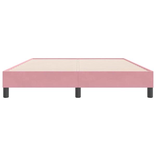 Bettgestell ohne Matratze Rosa 140x220 cm Samt