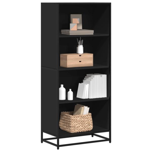 ARDEBO.de - Bücherregal Schwarz 60x35x139 cm Holzwerkstoff