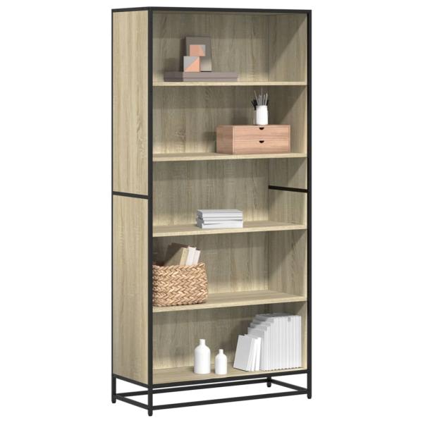 ARDEBO.de - Bücherregal Sonoma-Eiche 80,5x35x170,5 cm Holzwerkstoff