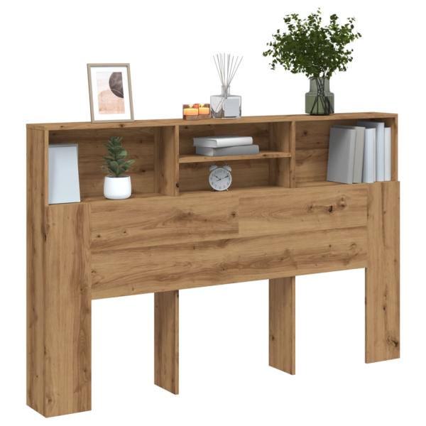ARDEBO.de - Kopfteil mit Stauraum Artisan-Eiche 160x19x103,5 cm