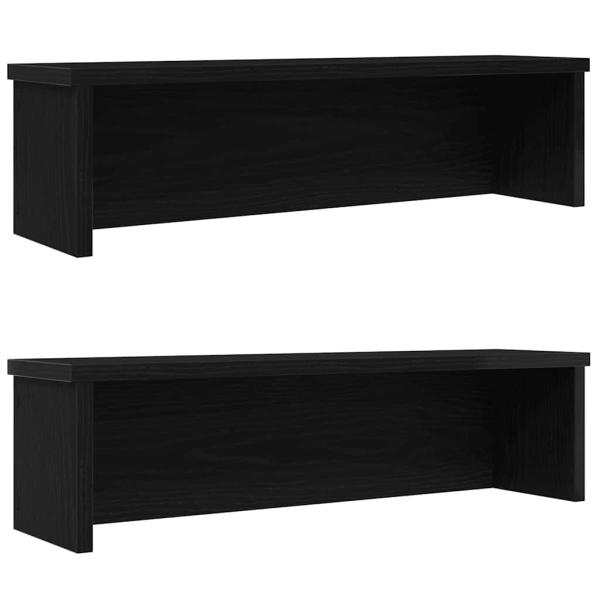 ARDEBO.de - Küchenregale Stapelbar 2 Stk. Schwarz 50x15x16 cm
