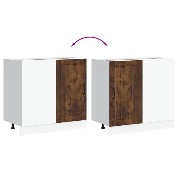 Spülenunterschrank Lucca Räuchereiche Holzwerkstoff