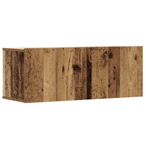 ARDEBO.de - 6-tlg. TV-Schrank-Set Wandmontage Altholz-Optik Holzwerkstoff