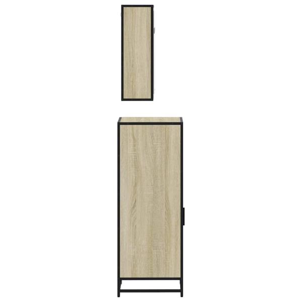 ARDEBO.de - 3-tlg. Badmöbel-Set Sonoma-Eiche Holzwerkstoff