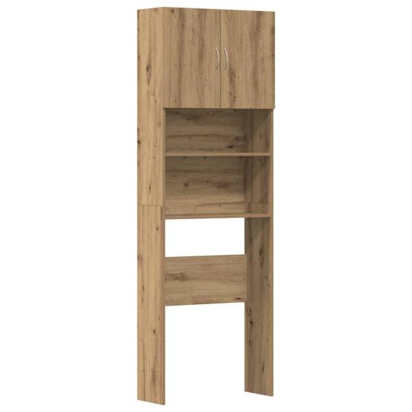 Waschmaschinenschrank Artisan-Eiche 64x24x190 cm Holzwerkstoff