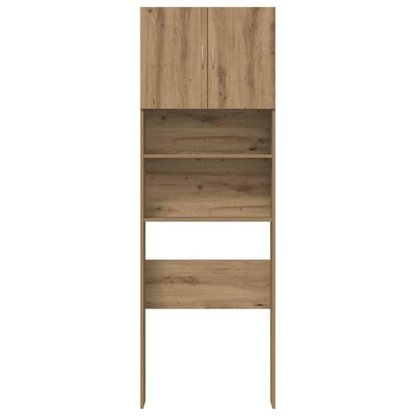 Waschmaschinenschrank Artisan-Eiche 64x24x190 cm Holzwerkstoff