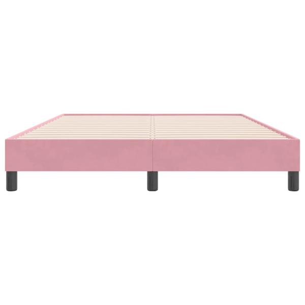 Bettgestell ohne Matratze Rosa 160x220 cm Samt