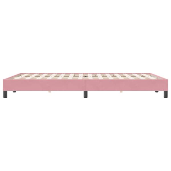 Bettgestell ohne Matratze Rosa 160x220 cm Samt