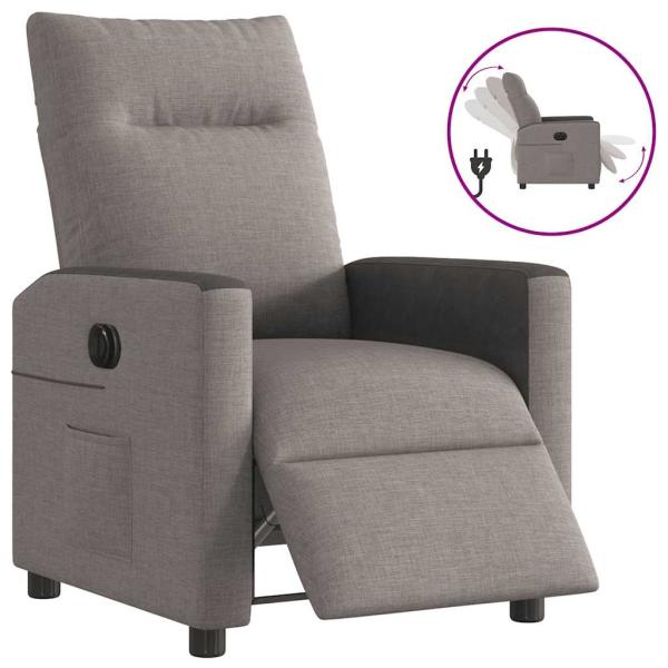 ARDEBO.de - Relaxsessel Elektrisch Taupe Stoff