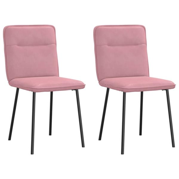 ARDEBO.de - Esszimmerstühle 2 Stk. Rosa Samt