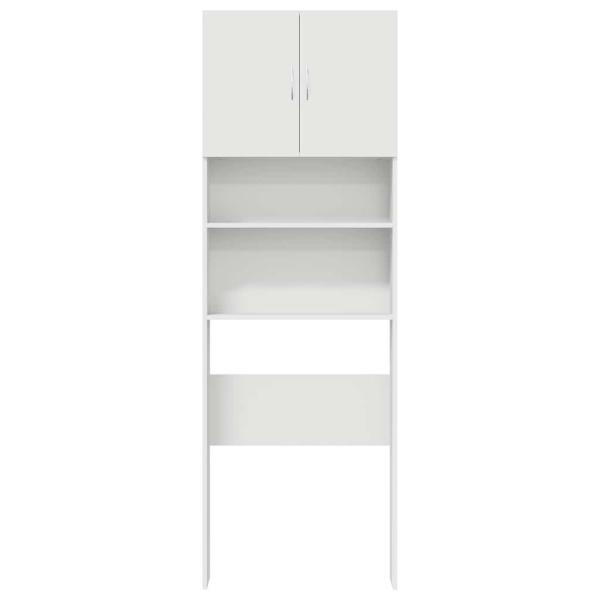 Waschmaschinenschrank Weiß 64x24x190 cm Holzwerkstoff